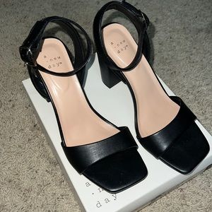 Black Pumps with 4 inch block heel 8.5